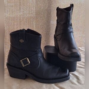 Harley Davidson Western Ankle Boots 9